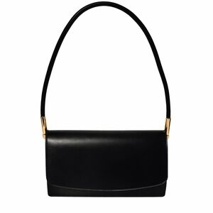 Elegant Black Leather Shoulder Bag